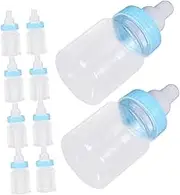 CLISPEED 12pcs Cute Bottle Shaped Candy Boxes Reusable Transparent Containers for Shower Sweets Birthday Celebrations and Candy Treats Chic Decorative Storage for