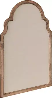 Hogan Farmhouse Framed Arch Fabric Pinboard, 24 X 36, Natural Rustic, Decorative
