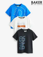 Baker by Ted Baker Graphic Print T-Shirts 3 Pack (AD8780) | $74 - $83