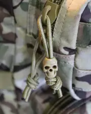 NEW KOMBAT UK TACTICAL SKULL CORD STOPPERS COYOTE TAN BLACK OR SILVER 10 PACK