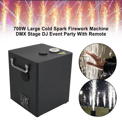 700W Large Cold Spark Firework Machine DMX Stage DJ Event Party With Remote,