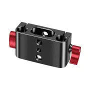 Aluminum Alloy Dual 15mm Pole Mount Bracket Clamp Bracket with 1/4 3/8 Hole1875