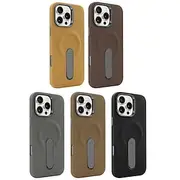 Phone Case For iPhone 16 iPhone 16 Pro iPhone 16 Pro Max iPhone 15 iPhone 15 Pro Max Back Cover with Stand Holder Magnetic Shockproof Retro TPU PU Leather