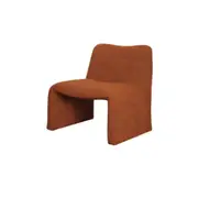 Nicolo Boucle Fabric Relaxing Occasional Accent Chair - Terracotta