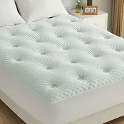 QUIETSEA Reversible Sofa Bed Full Mattress Topper Egg Crate Memory Foam Mattress Topper, Bamboo Viscose Mattress Pad Sofa Full, Waterproof Mattress Cover with Deep Pocket up to 21", 54" x 72"