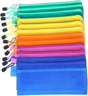 FOYTOKI Net Zipper Bag Portfolio Bag with Zipper for Office and Travel Random Colors for Document Organization and Flight Use Random Color