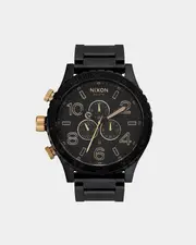 [NIXON] Nixon 51-30 Chrono Matte Black/gold - Size ONE ONE Matte Black/Gol
