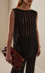 [House of Dagmar] Striped Sheer Top