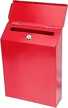 HOLIDYOYO Wall Mounted Mail Box Creative Pastoral Style Letter Box with Lock Durable Design for Secure Mail Storage for Home Office Use