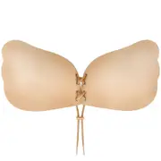 Silicone Adhesive Strapless Bra Push Up Stick On Backless Adjustable Bra Cup Size A Nude