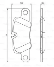 Bosch Rear Brake Pads for Porsche 911 Carrera 991 3.8L Petrol MA1.03 2012-2016