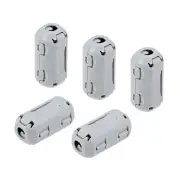 3.5mm Ferrite Cores Ring Clip-On RFI EMI Noise Suppression Cable Clip Grey 5pack