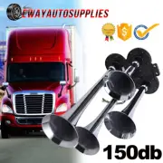 150db 4 Trumpet Train Air Horn Kit Super Loud Car Truck Totocycle Boat SUV HORNS (for: Jeep)