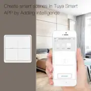 AUBESS 4 Gang Tuya ZigBee Wireless 12 Scene Switch Push Button Controller Batter