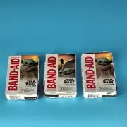 3 PACKS Band-aid Star Wars/Mandalorian Baby Yoda Characters 20 ct EACH BANDAGES
