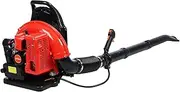 Backpack Leaf Blower 665CFM, 2-Stroke Gas Powered with Ergonomic Harness & 66" Flexible Pipe Grass Blower - for Lawn Care Asphalt Prep Greenhouse Snow 2.3KW 63cc Engine 1.7L Tank Red