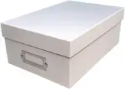 White Memory Box Store and Organize Photos, Keepsakes, DVD and Cds, Acid Free -