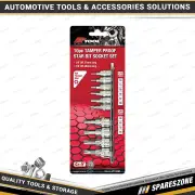10 Pcs of PK Tool 1/4" & 3/8" Drive 6 Point Tamper Proof Star Bits Socket Set