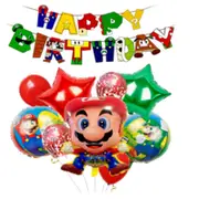 Super Mario Birthday Balloon Set Kids Party Decorations Game