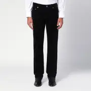 [Saint Laurent] Black corduroy slim trousers 30 Black