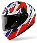Full-Face Woman Motorcycle Airoh Valor Zanetti White Red Blue Helmet Casque