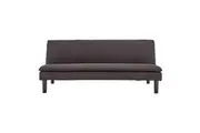 Sarantino 3 Seater Modular Faux Linen Fabric Sofa Bed Couch - Black