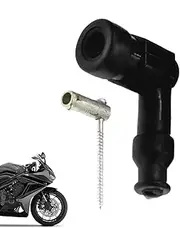 Spark Plug Boot - Rubber Spark Plug Cap Engine Spark Plug Boot,Non-Resistor Multicolor Motorcycle Accessories Dust-Proof Replacement Part for Motorcycles