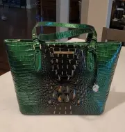Brahmin Asher Leather Tote In Evergreen