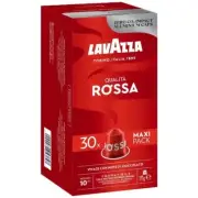 Lavazza Qualità Rossa Coffee Capsules-Compatible with Nespresso Machines-30 Pods