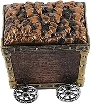 Cute Kids Mining Cart Box with Wheel Pirate Treasure Chest Toy Favor Container for Storing Gems Small Toys Snacks