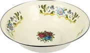 Enamel Basin Vintage Washing Basin Kitchen Bowl Egg Beating Bowl Plate Dish for Noodles Salad Fruit Ramen /758 (Color : White)