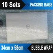 10 Tough Bubble Wrap Packing Bags Double Layer Packing Bags Size: 34cmx58cm