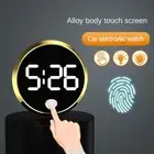Round Luminous Clock Touch Type Digital Clock Durable Car Supplies