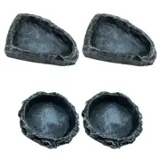2x Reptile Water Dishes Food Bowls Feeder for Turtle Scorpion Bearded Dragon