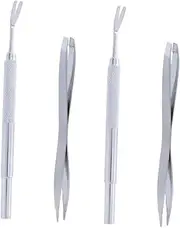 Ipetboom 4 Pcs Pet Louse Removal Tool 2-Sided Stainless Steel Remover and Hook for Non-Slip Handle Portable No Chemicals Pet Care Tool