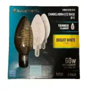 EcoSmart 60-Watt B11 E12 Candelabra LED Light Bulb Bright White 2-Pack
