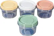 8PCS Round Plastic Containers with Lids, Reuseable Small Freezer Storage Container Jars with Screw Lid 500ML