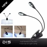Flexible LED Book Light Portable AAA Battery Clip On Music Stand Reading Lamp