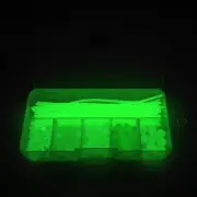 170Pcs/Set Soft Rubber Floating Glow Fishing Beads Fishing Rig Tube SleeveB`h; r