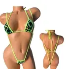 Neon Leopard Slingshot Bikini | Micro One Piece Exotic Cheeky Swimwear