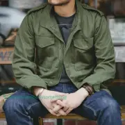 Jackets Men Army Green Jacket Military Windbreaker Solid Coat Clothes Parka