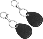 [PATIKIL] Leather Key Fob, PU Leather Key Fobs with Key Rings Keychain Holder for Keys ID Key Cards