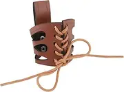 [Mealoodiousmusea] Belt Attachment with Belt Loop Women Men PU Leather Coffee Cup Holder Brown, 8x7cm