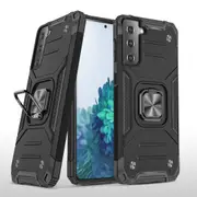 MCC Shockproof Samsung Galaxy S21+ Plus Heavy Duty Tough Case Cover Ring [Black]