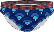 [Tiunyeah] Fish Scales Blue Pattern Stretch Hipster Panties Ladies Underwear Bikini Panty S Women Panties