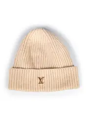 Beige Logo Hardware Beanie