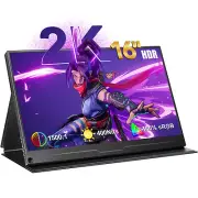 UPERFECT 2K Portable Monitor 16" 2560x1600 Gaming Monitor HDR Laptop Monitor