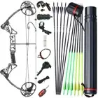Archery Compound Bow Arrows Set Target 19-70lbs Right Handed Stabilizer Hunting