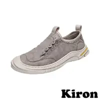 在飛比找momo購物網優惠-【Kiron】網布樂福鞋/潮流時尚網布拼接復古休閒樂福鞋-男