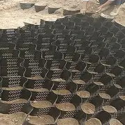 Ground Grid Stabilizer 2 Inch Tall, Pea Gravel Grids for Patio Driveway/Wet Clay Area/Paving, Permeable Grid Soil Stabilization Mesh Pavers(1x5 m/3.3x16.5 ft)